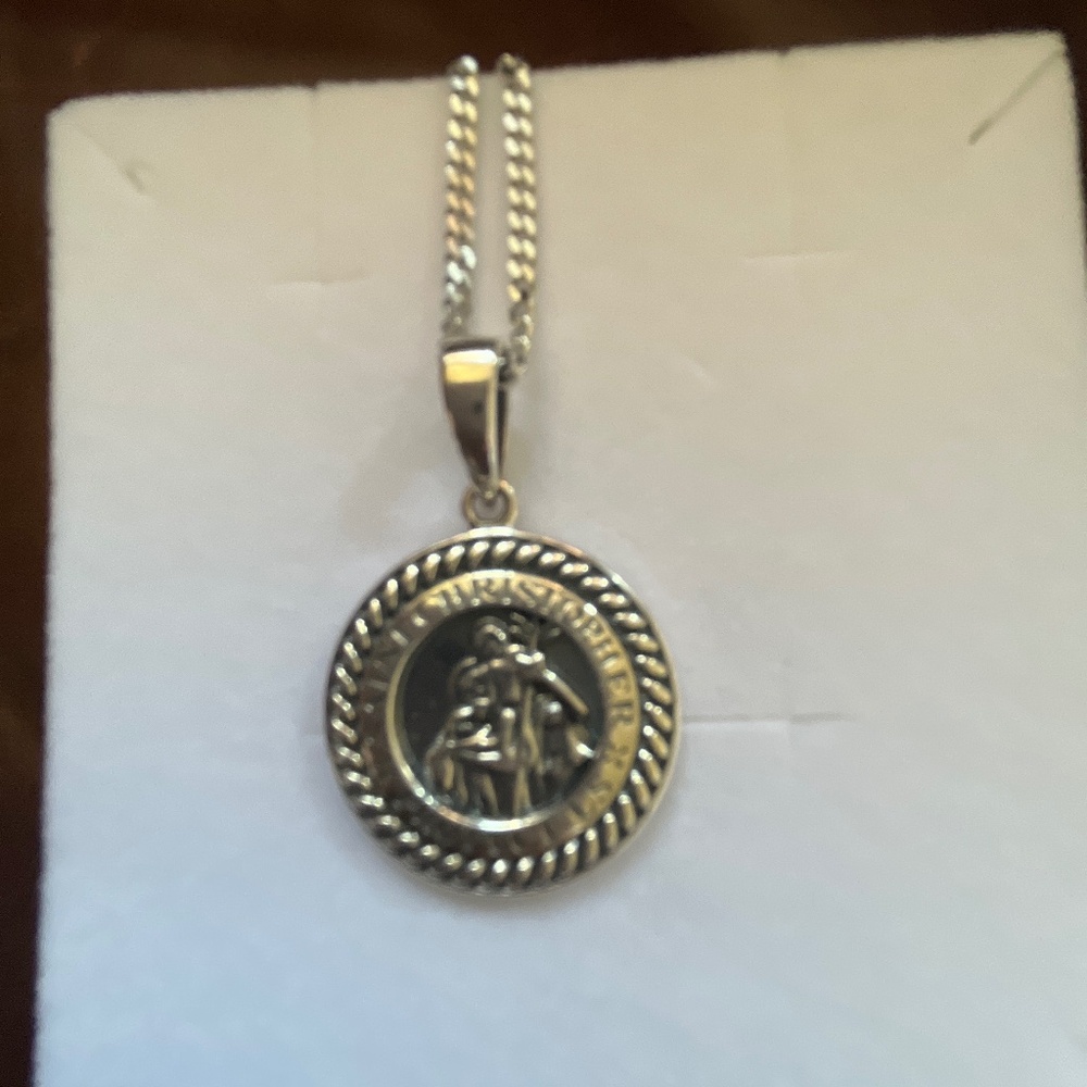 Sterling Silver Celtic Saint Christopher Medal